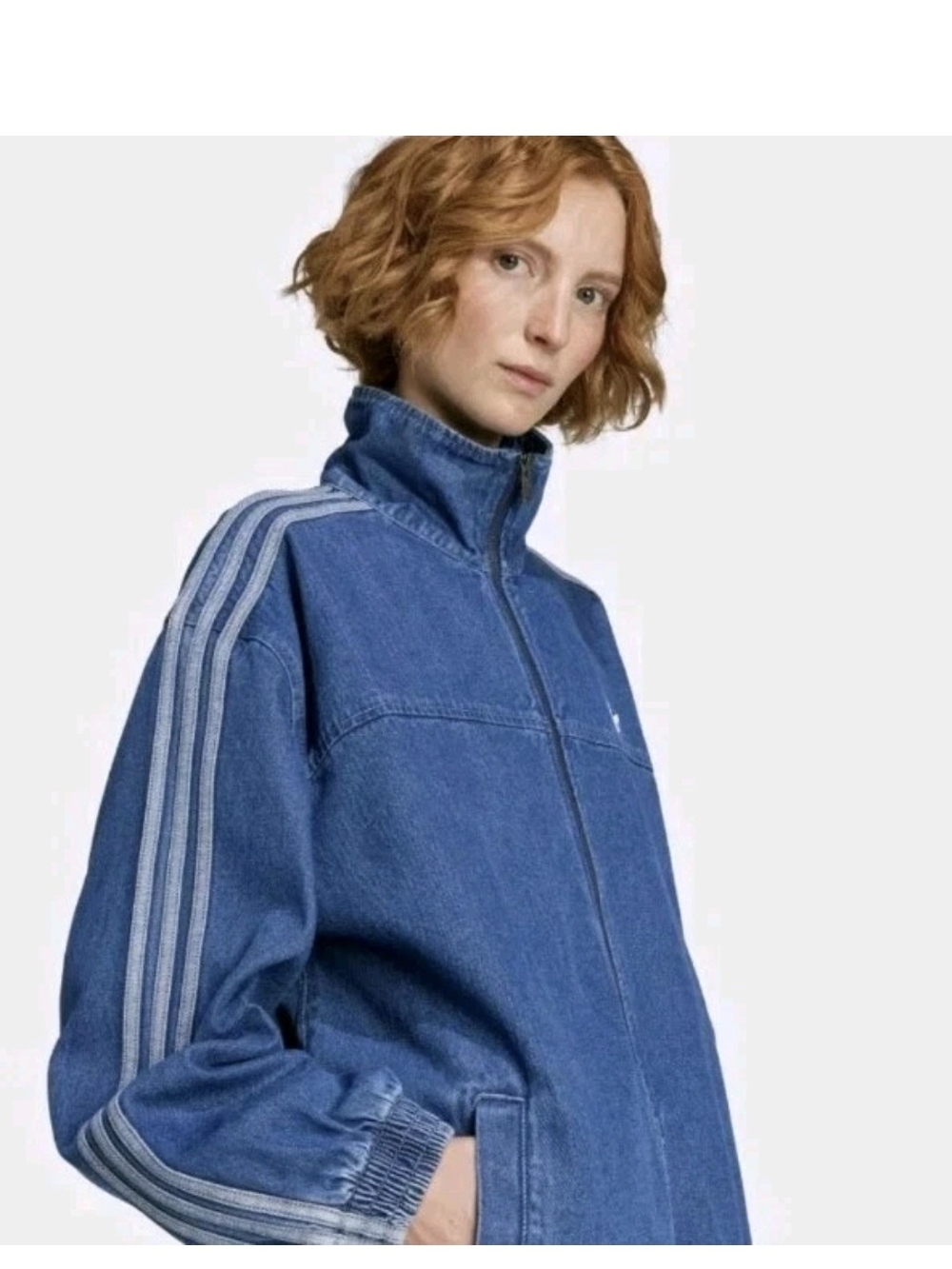 New Season! New Model Adidas True Indigo Denim Zip Jacket Nwt 100% AUTHENTIC